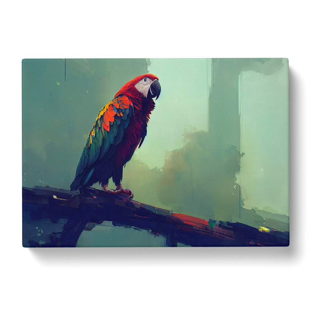 Macaw Parrot Painting - Wrapped Canvas