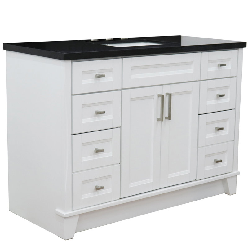 Ensemble de meuble-lavabo simple 49 po Abdikadir, Noir