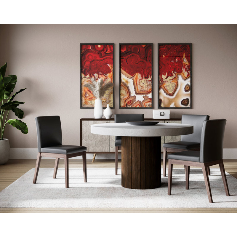 Branson Upholstered Dining Chair, White Faux Leather