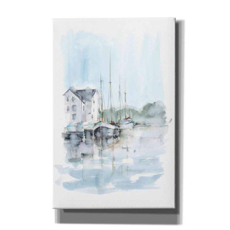 «New England Port I» par Ethan Harper, art mural sur toile, H 40 po x l 26 po x P 1,5 po