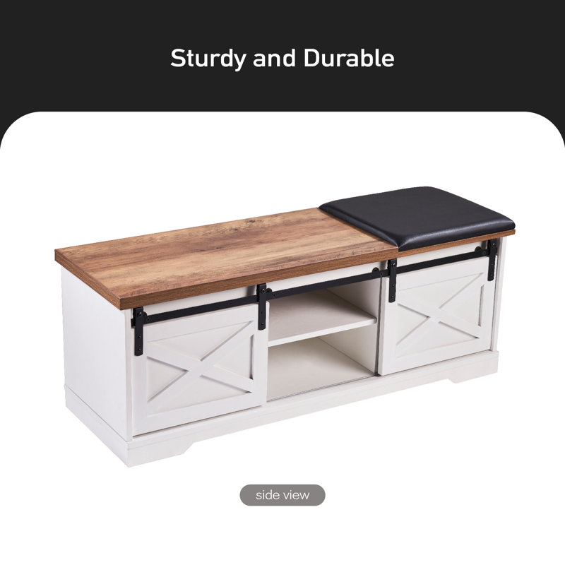 Ivrea Storage Bench, White