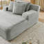 Méridienne simple, sans assemblage, fabriquée en tissu de velours