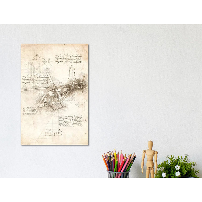 Helicoptor by Cornel Vlad - Wrapped Canvas Gallery-Wrapped Canvas Giclée, 30.48cm H x 20.32cm W