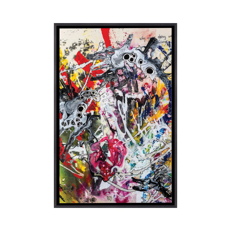 Pourquoi vous faites ce que vous faites - reproduction d'art murale - toile encadrée, H 48 po x l 32 po, Noir patiné