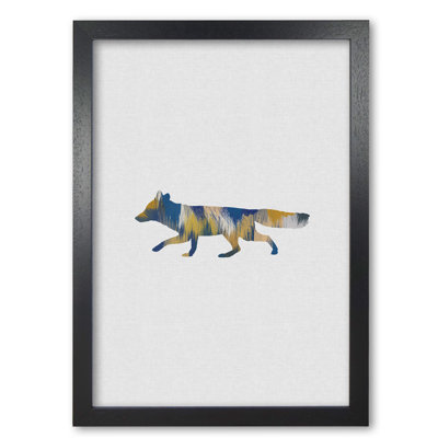 Fox Blue & Yellow - Print