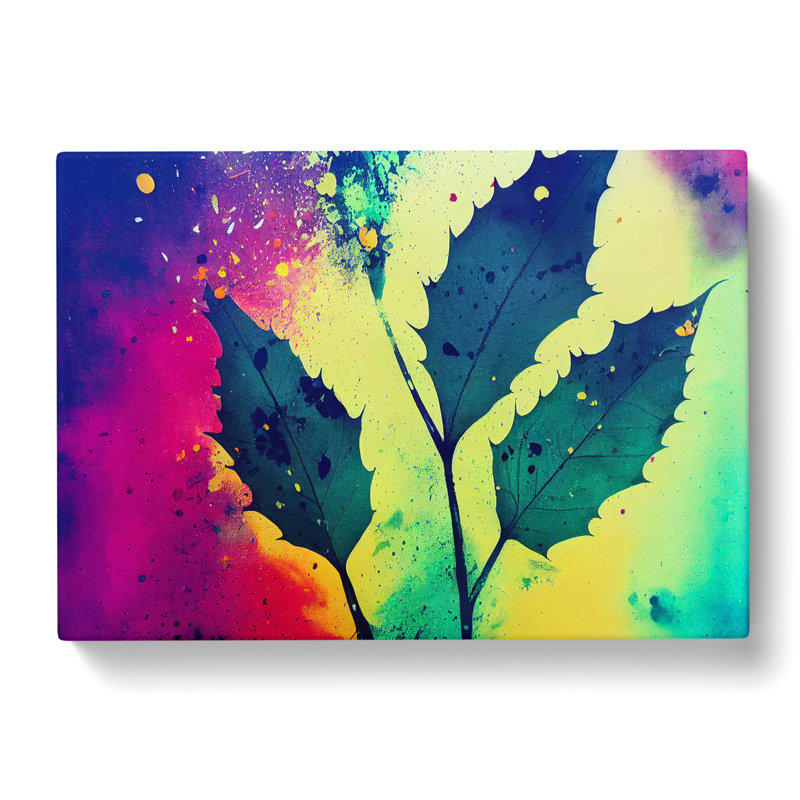 Paint Leaf Splash Vol.4 - Wrapped Canvas, 35cm H x 50cm W x 3cm D