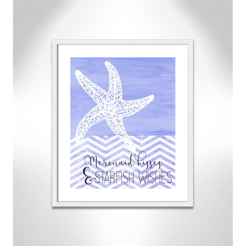 Adhésif décoratif «Mermaid Kisses», H 24,5 po x l 20,5 po x P 1,18 po, Encadré de boîte blanc