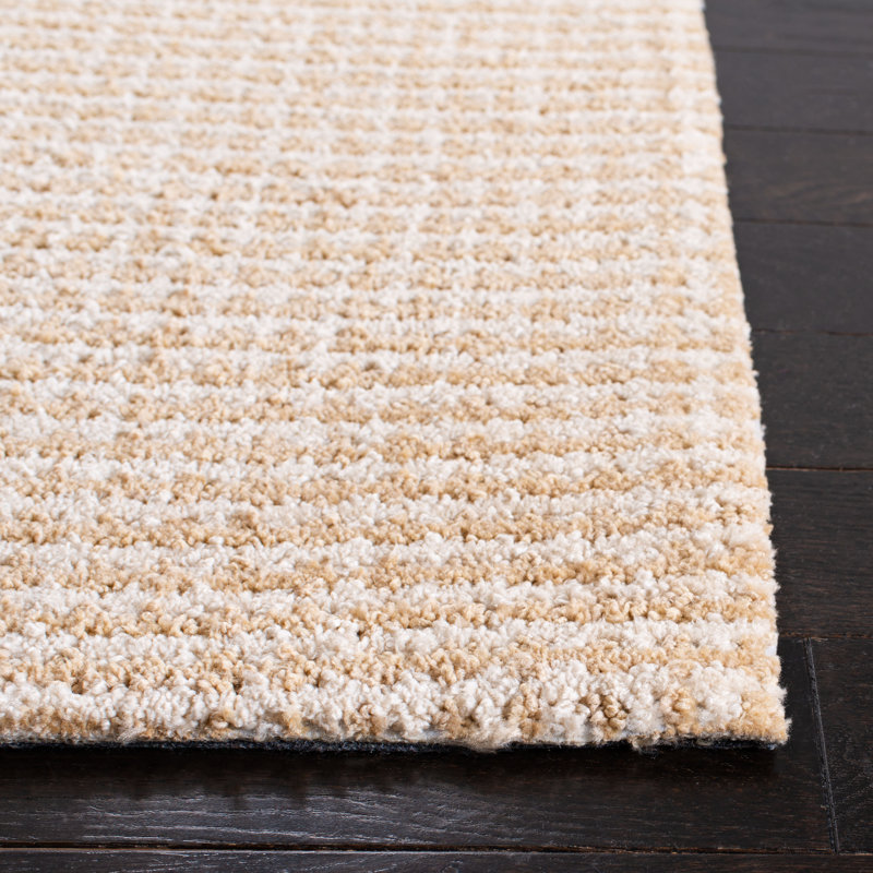 Tapis beige touffeté à la main Marlinde, Rectangle 6 pi x 9 pi