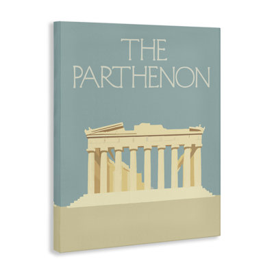 Parthenon Landmark View Canvas Wall Art by Daphne Polselli