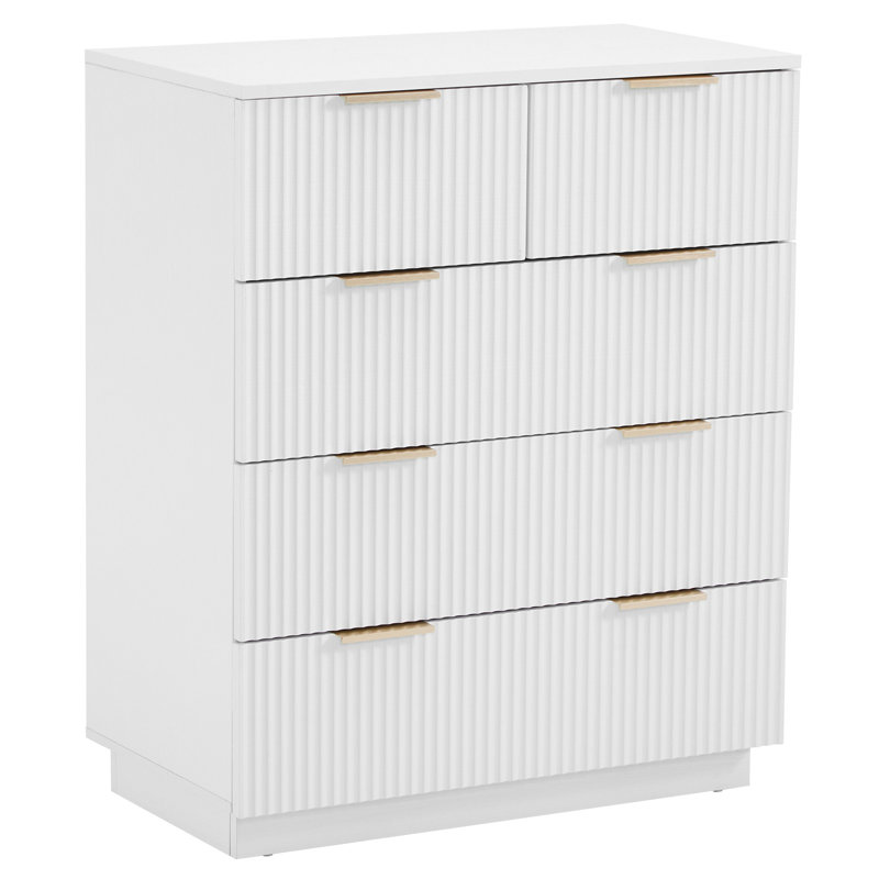 5 Drawer Dresser Chests For Bedroom, White