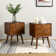Boneva Mid-century Modern 2-Drawer Nightstand with Hidden Drawer and Built-In Outlets
