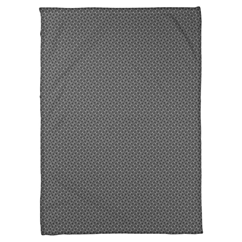 Couverture à treillis hexagonal Katelyn Elizabeth, l 62,5 po x L 82,5 po, Noir / blanc