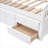 Clean White Platform Storage Bed, Small Bedroom Solid Wood Twin Size Bed With 6 Integrated Storage Drawers-163943615
