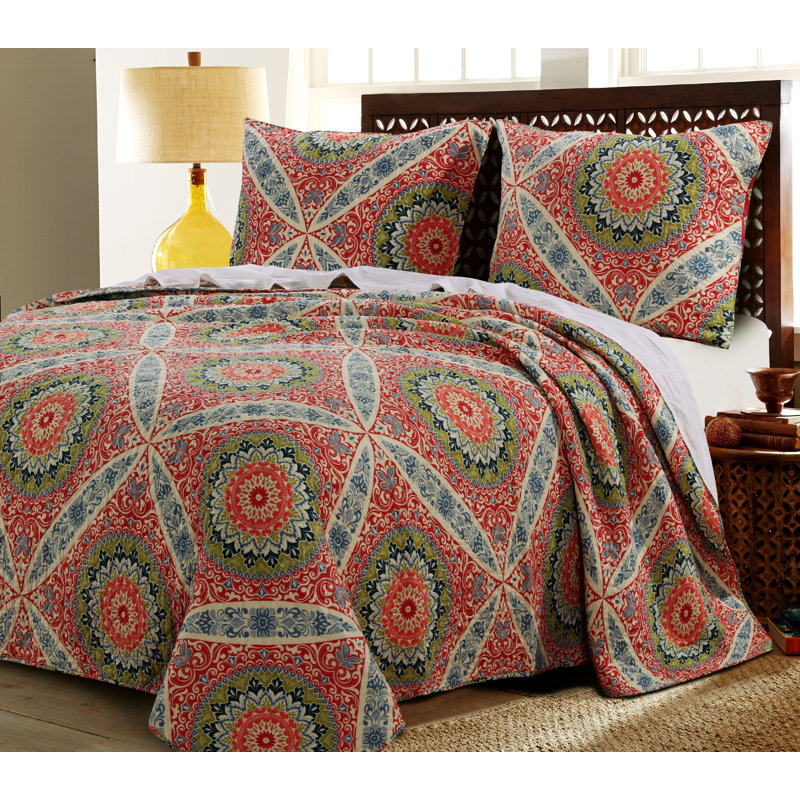 Zola Reversible Quilt Set, Full/Queen Quilt + 2 Standard Shams