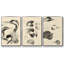 «Waterbird S Croquis», ensemble de 3 reproductions sur toile flottantes-113009431-113009430
