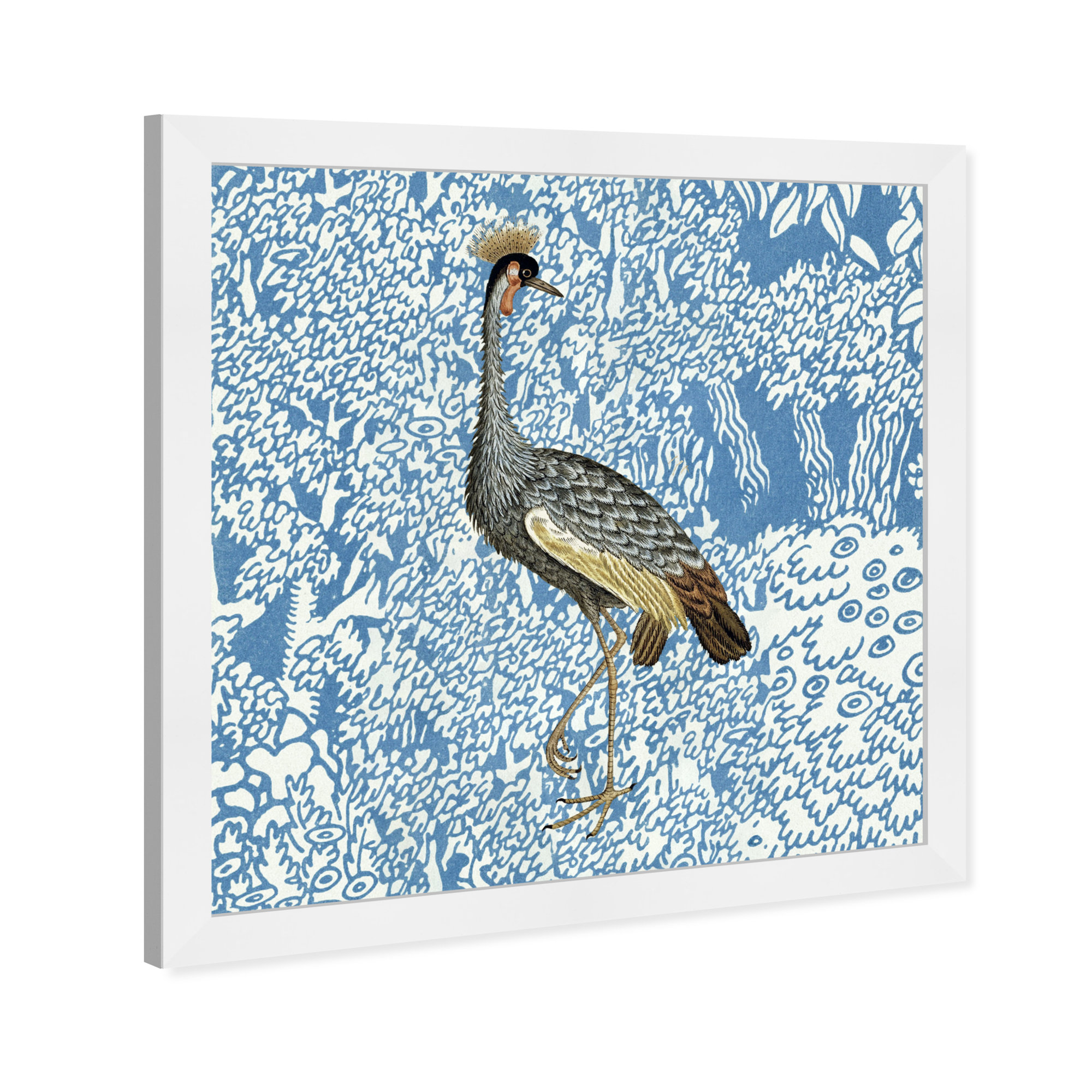 Bird Pose 2 by Oliver Gal, 18" H x 18" W x 0.5" D, White