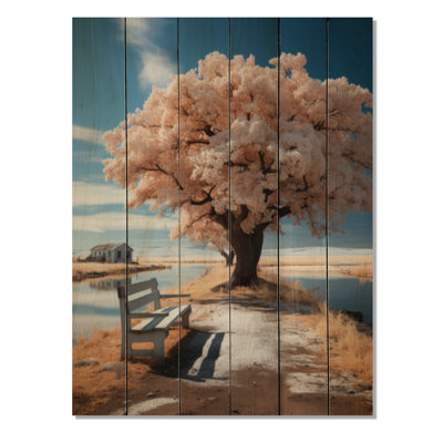 Farmhouse Serenity Farm sur impression sur bois