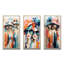 «Whimsical Fashion Gril», 3 pièces sur toile-947773454-947773449