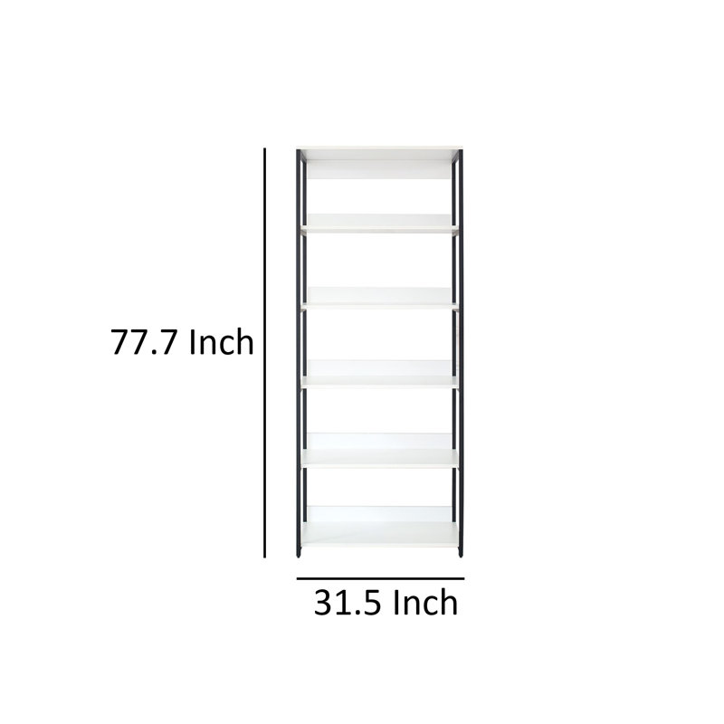 Cox Tall Modular Closet System, 5 Storage Shelves And Black Metal Frame