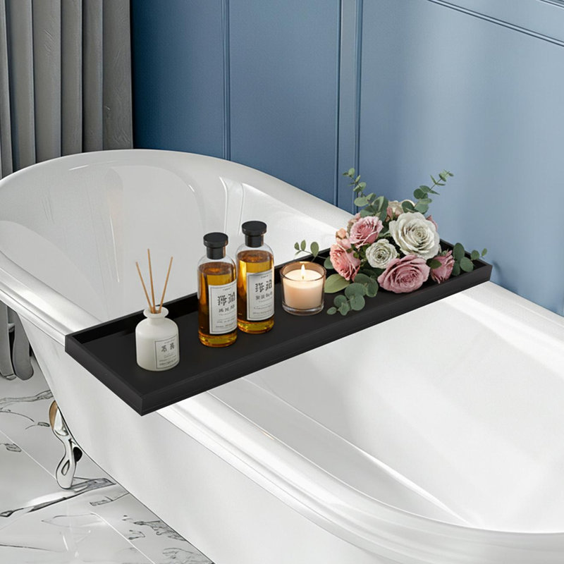 Acrylic Bath Caddy, Black