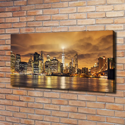 Manhattan New York - Wrapped Canvas Print