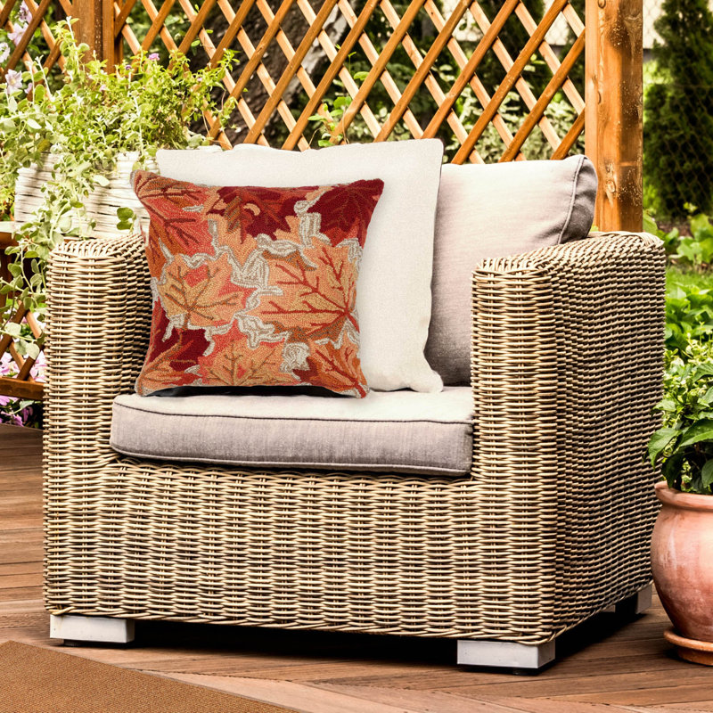 Frontporch No Decorative Addition Outdoor Throw Pillow, Orange/Red/Beige