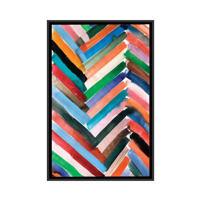 «Watercolor Abstract VI», reproduction d'impression sur toile, Toile avec cadre noir, Pas de tapis
