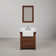 Keighley 30" Carrara White Marble Countertop Bath Vanity in Rustic Sienna with Faucet and Mirror