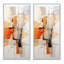 «Orange Gray Line Art Abstract Expressionism» «Orange Gray Line Art Abstract Expressionism», 2 pièces-1047996439-1047996648