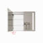 Armoire à pharmacie / miroir moderne de salle de bain à DEL 36 po x 30 po avec éclairage tricolore à intensité variable, anti-buée, IP44 et tablettes réglables
