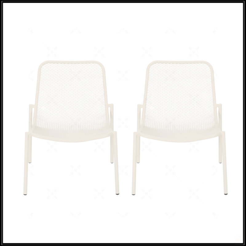 Chaise empilable confortable pour des moments de détente estivaux, Blanc mat