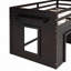 Lit mezzanine simple avec armoire et tablette-180795192