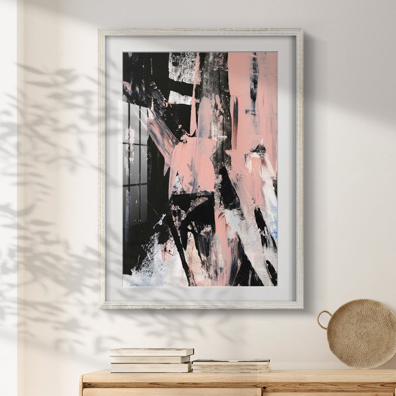 Black & Blush II -Framed Print