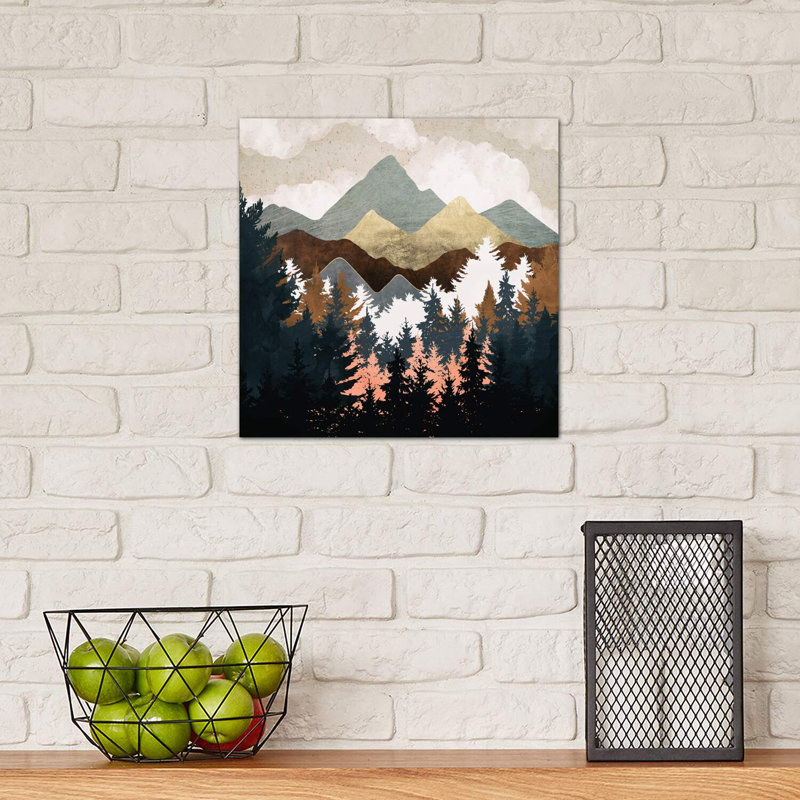 Vue de la forêt - impression, Toile tendue, H 12 po x l 12 po x P 0,75 po
