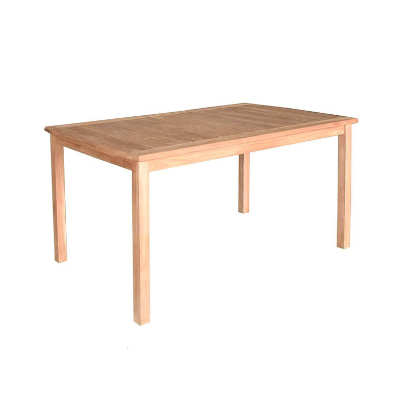 Square Wood Outdoor Dining Table , 35.4'' in. W 59'' in. D