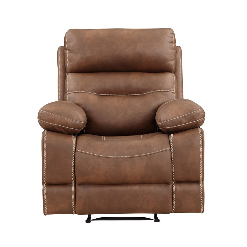 Fauteuil inclinable manuel Rudger, Tissu brun foncé