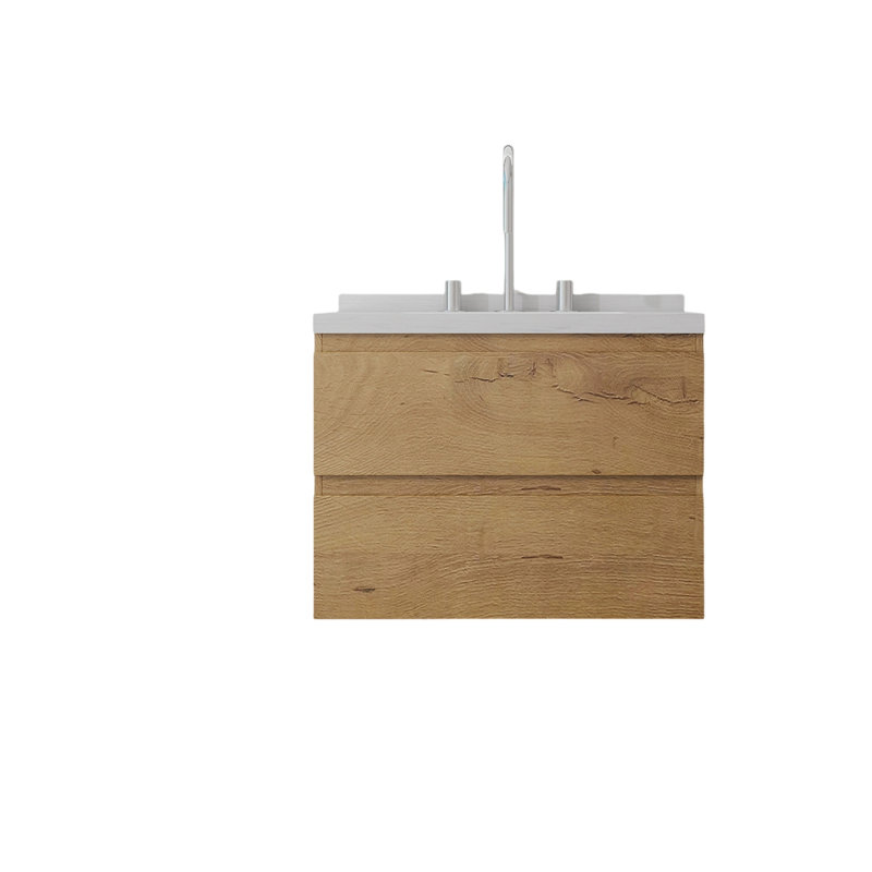 Meuble-lavabo flottant avec lavabo, Oak, 24" W
