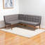 Banc de style moderne Mid-Century 2 pièces Imre de H 31,5 po x l 53,5 po x P 26,4 po Imre