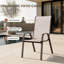 Chaises de patio, chaises de salle à manger empilables en polyester (crème)-128614366-126637973