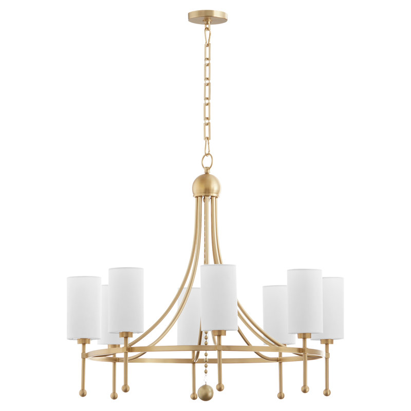 Lee Boulevard 8 Light Bead Chandelier | Aged Brass, Aged Brass