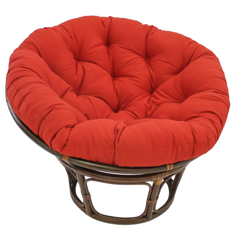 Outdoor Papasan Seat Cushion, Red, 52" W x 52" D