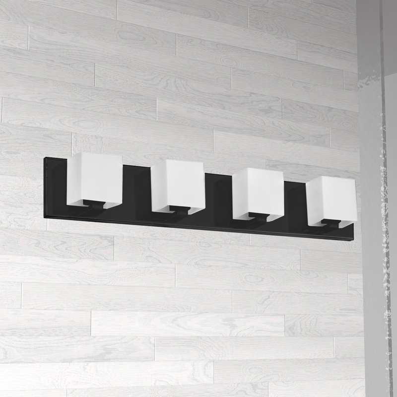 Verona 4 Light Bath Bar, Matte Black