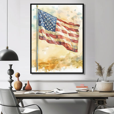 Vintage Usa Flag Memories II - Flag Usa Large Wall Art