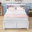 Brinna Wood Platform Bed with 3 Drawers,Storage Headboard,Twin Trundle and USB Ports-86036286-86036284
