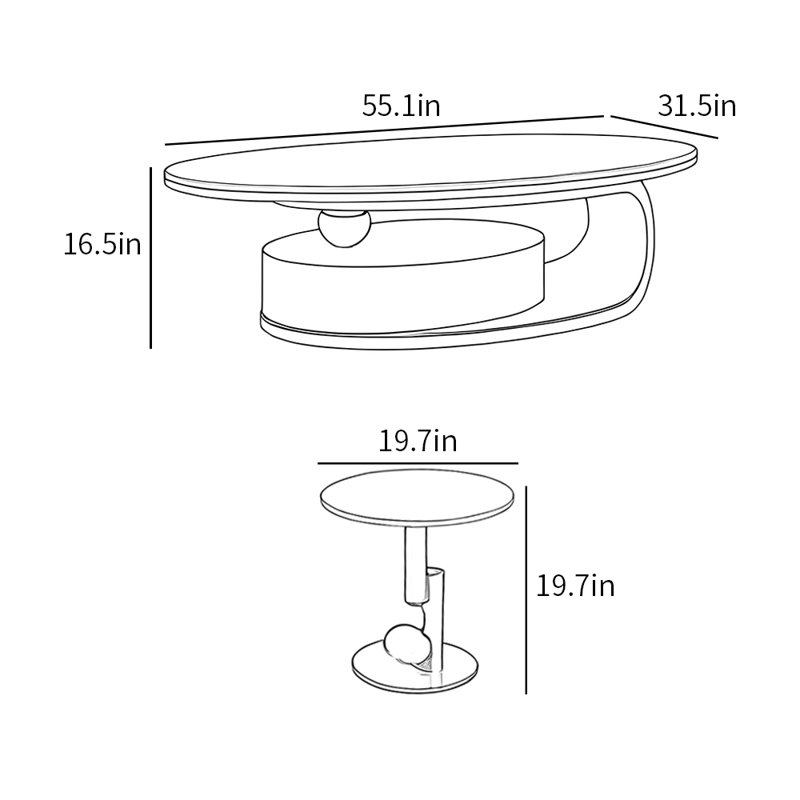 Tables basses simples et luxueuses