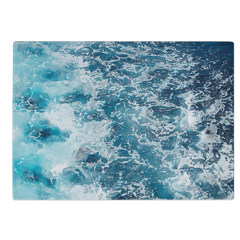 Tempered Glass Waters Chopping Board, 39 cm W x 28.5 cm L