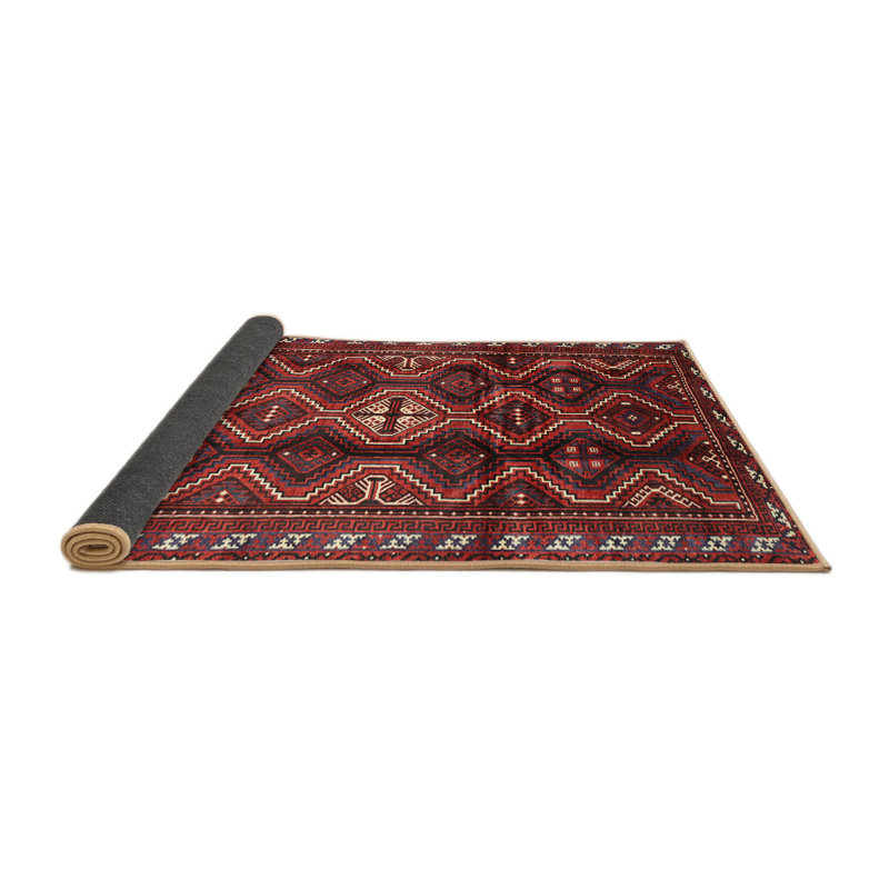 Tapis rouge à motif sud-ouest, Rond 8 pi