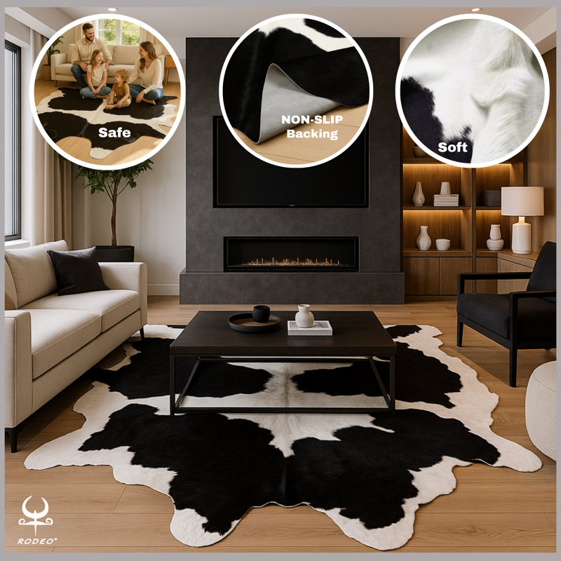 Tapis noir / blanc Amerigo, Nouveauté : 5 pi x 6 pi