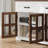Sideboard Buffet Cabinet With Storage 53.1" Modern Cabinet Glass Door Buffet Table