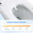 Tankless Smart Toilet With Bidet Built In, One-piece Bidet Toilet Seat, Auto Flush, Auto Open/Close,Heated Seat, Warm Water and Dry, Adjustable Temp,Remote Control Side Know-130060418